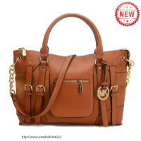 michael kors leigh groot bruin boekentassen Schoudertassen 8d8yz337